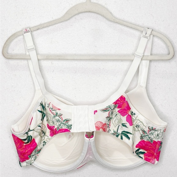 Cacique Smooth Balconette Bra 44D Aussie Floral White - Picture 4 of 10